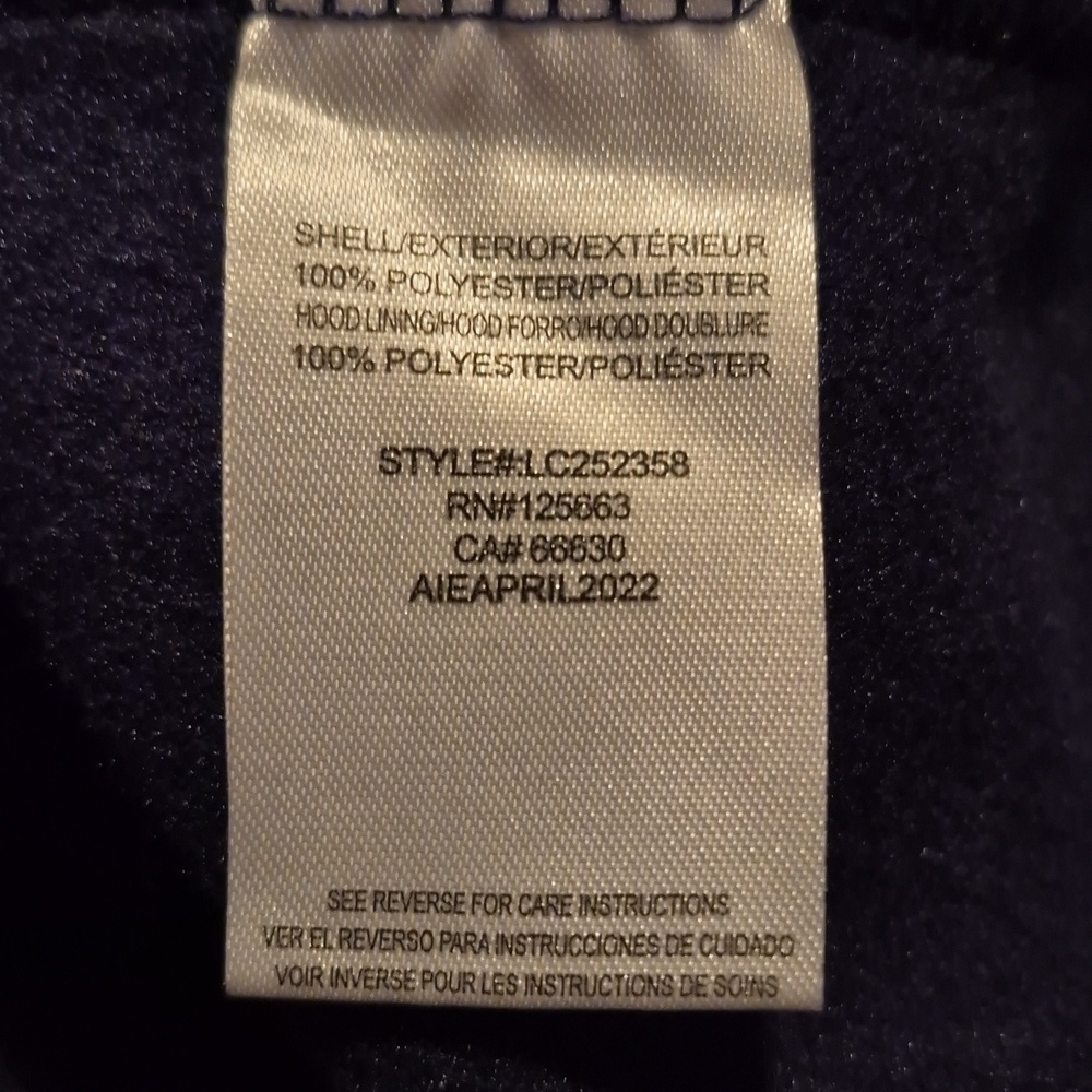 Big Chill women's size 3X navy zip up duffle  jacket with sherpa lined hood NEW - Picture 7 of 8
